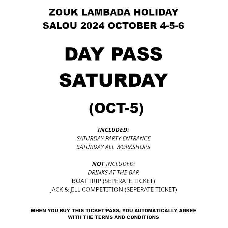 DAY PASS SATURDAY - OCT 5 (ZLH 2024)