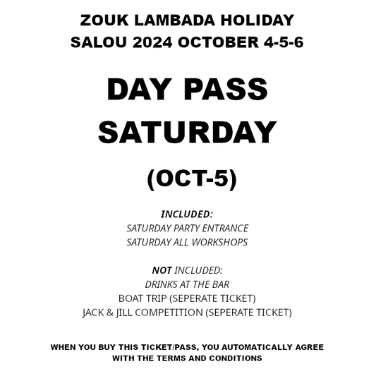 DAY PASS SATURDAY - OCT 5 (ZLH 2024)